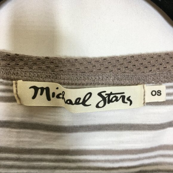 Michael Stars striped short sleeve tee OS one size fits XS-S women's - Picture 2 of 4